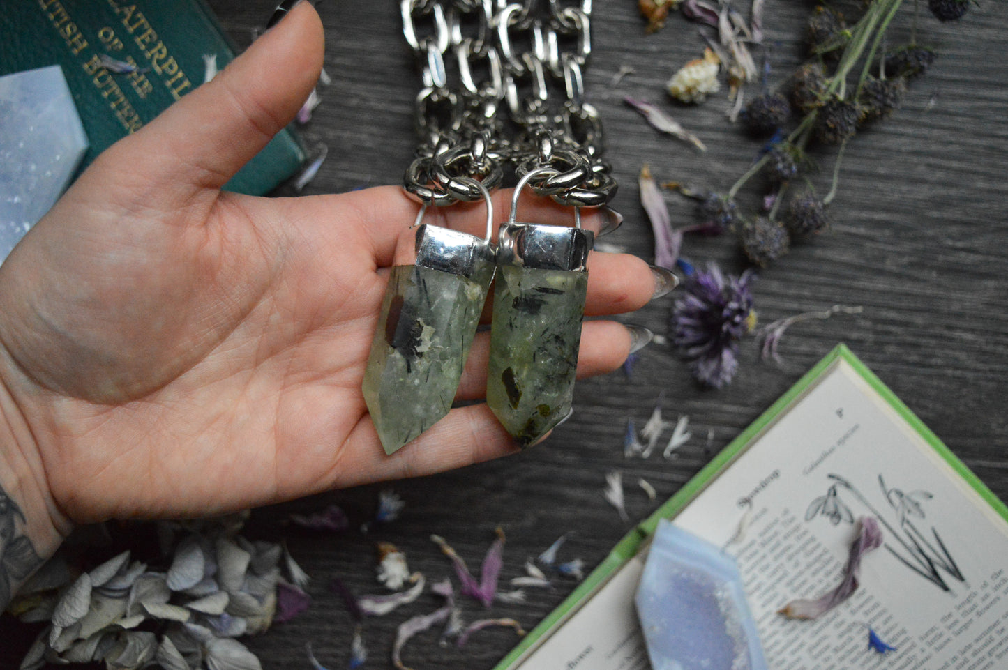 Prehnite Chunky Chain Necklace