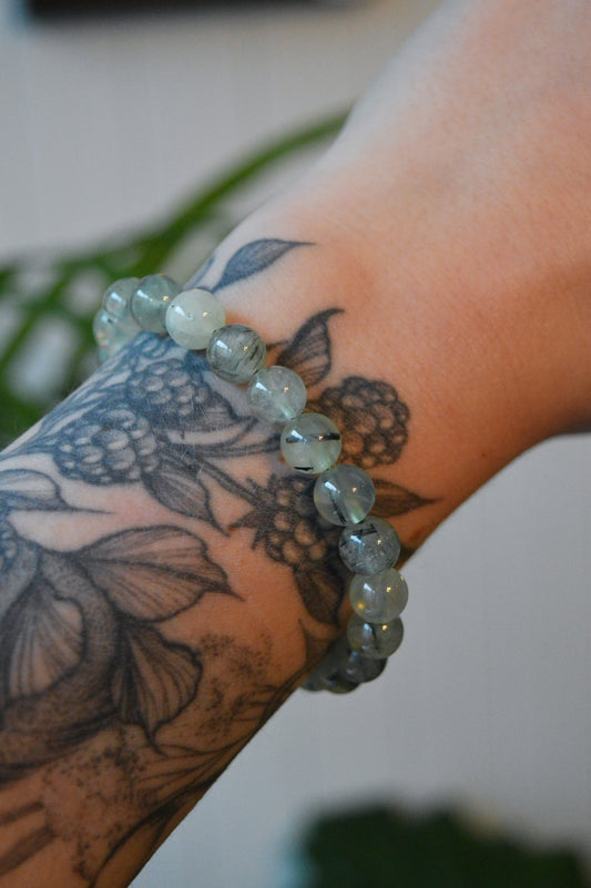 Prehnite Bead Bracelet
