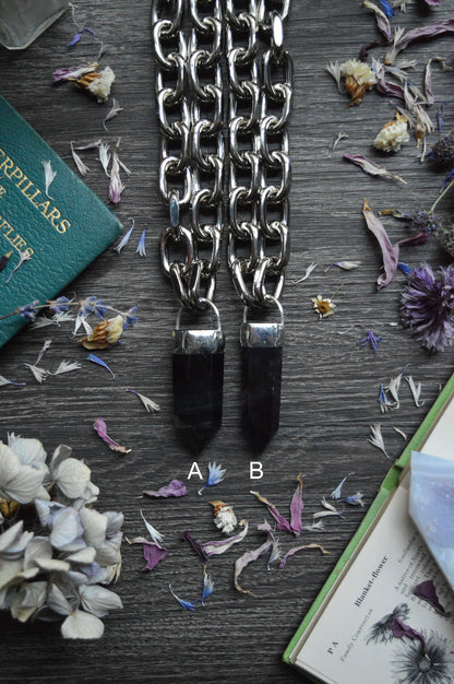 Rainbow Fluorite Chunky Chain Necklace