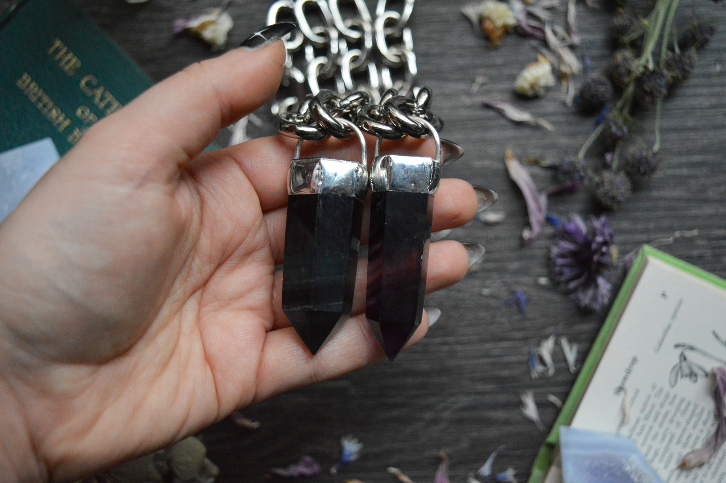 Rainbow Fluorite Chunky Chain Necklace