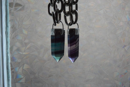 Rainbow Fluorite Chunky Chain Necklace