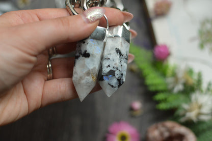 Rainbow Moonstone Chunky Chain Necklace