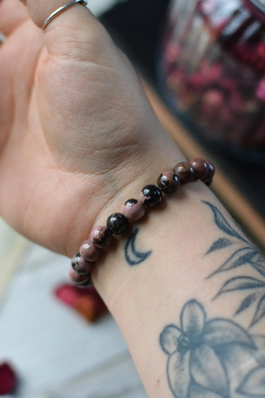 Rhodonite Bead Bracelet