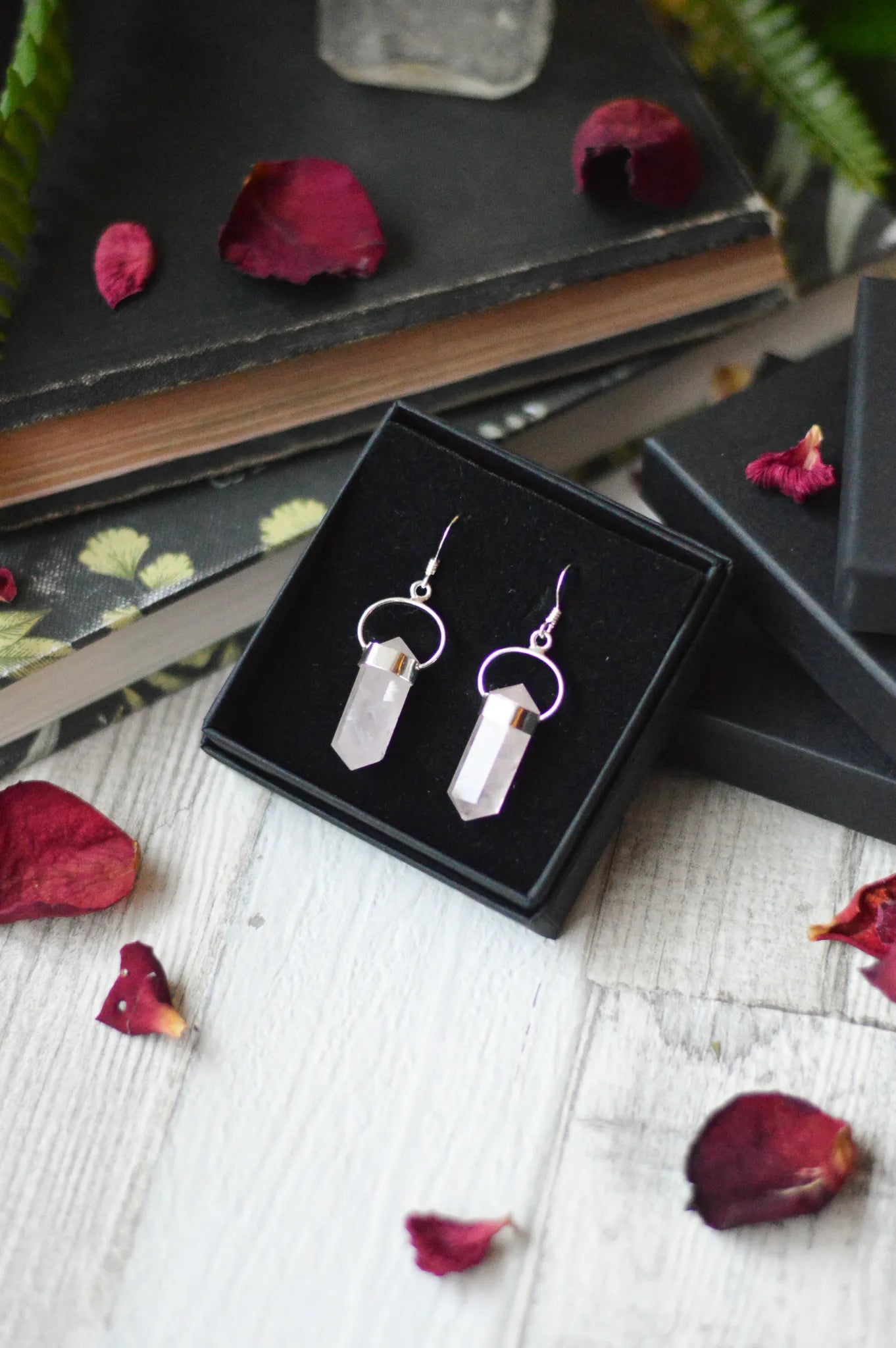 Rose Quartz Sterling Silver Earrings