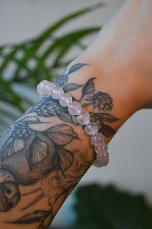 Rose Quartz Bead Bracelet