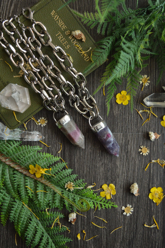 Rubellite (Pink Tourmaline) Chunky Chain Necklace