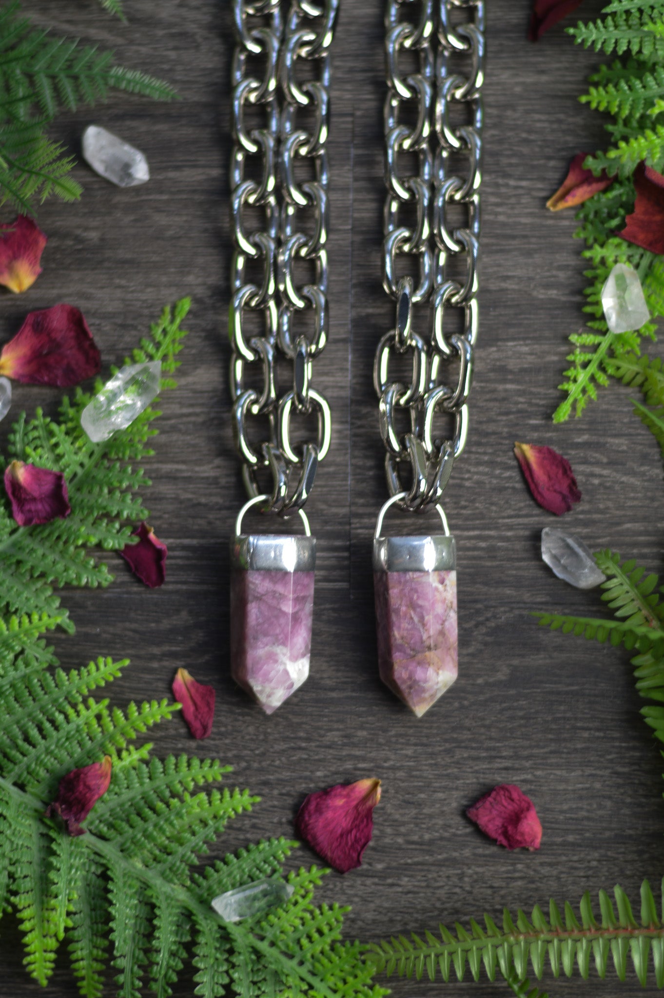 Rubellite (Pink Tourmaline) Chunky Chain Necklace