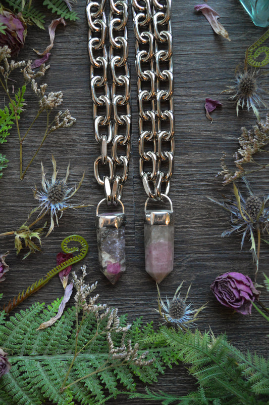 Rubellite (Pink Tourmaline) Chunky Chain Necklace