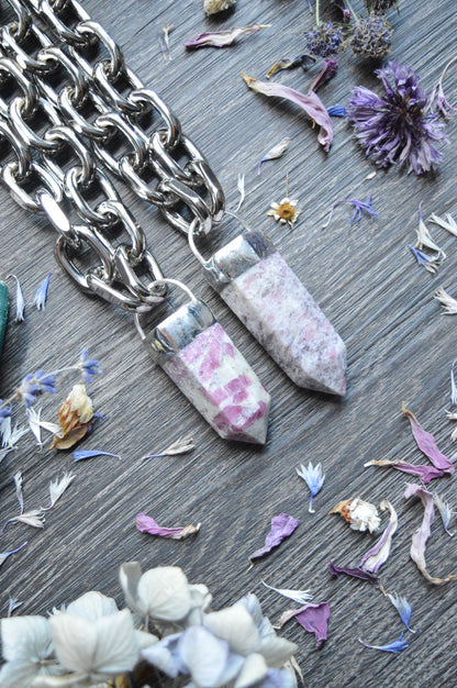 Rubellite (Pink Tourmaline) Chunky Chain Necklace