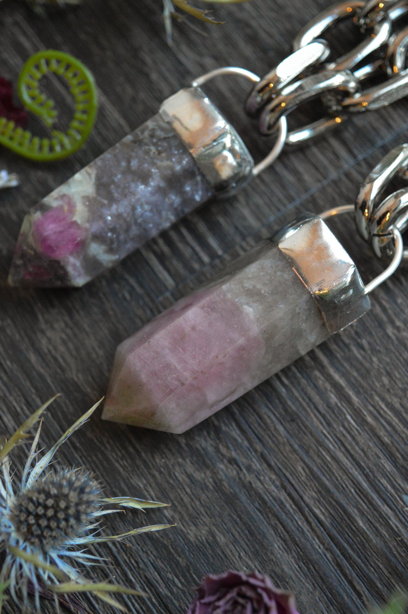 Rubellite (Pink Tourmaline) Chunky Chain Necklace