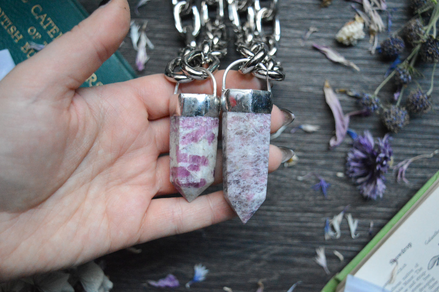 Rubellite (Pink Tourmaline) Chunky Chain Necklace