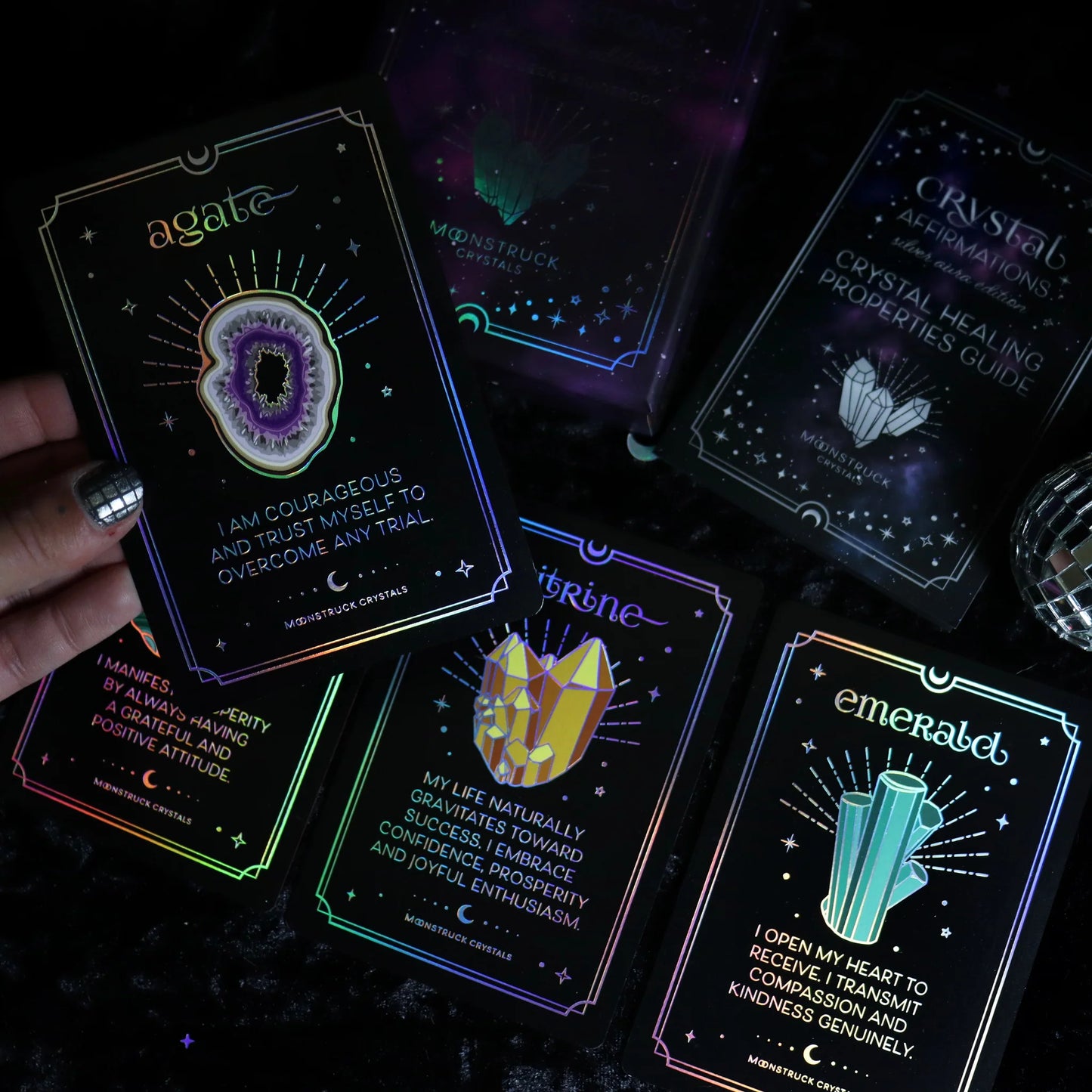 Crystal Affirmation Cards: Silver Aura Edition