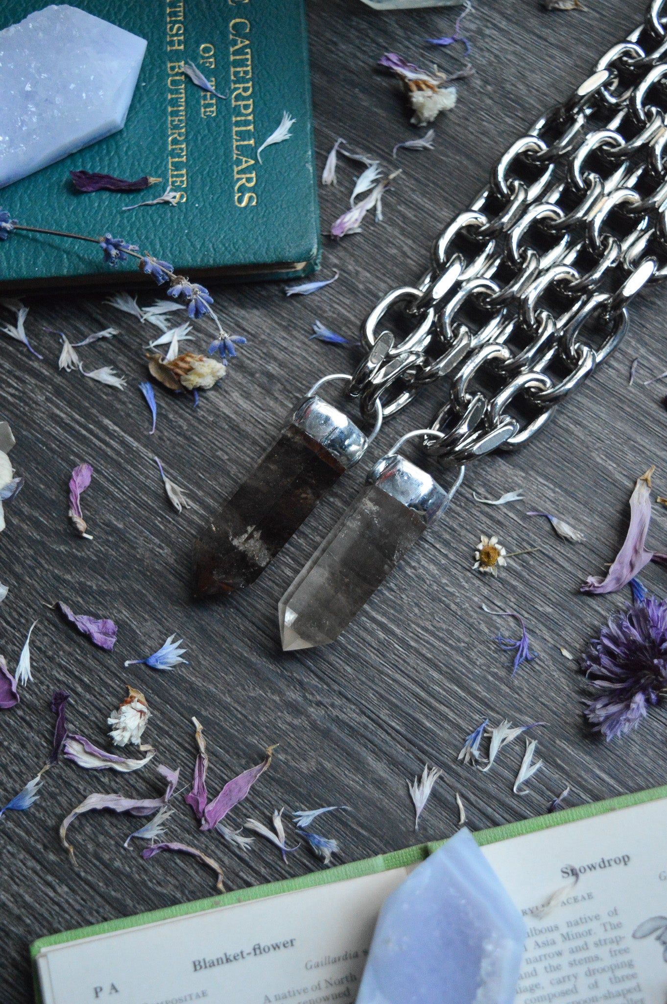 Smokey Quartz Chunky Chain Necklace