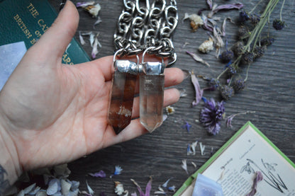 Smokey Quartz Chunky Chain Necklace