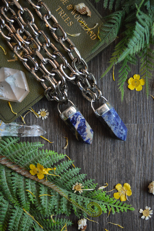 Sodalite Chunky Chain Necklace