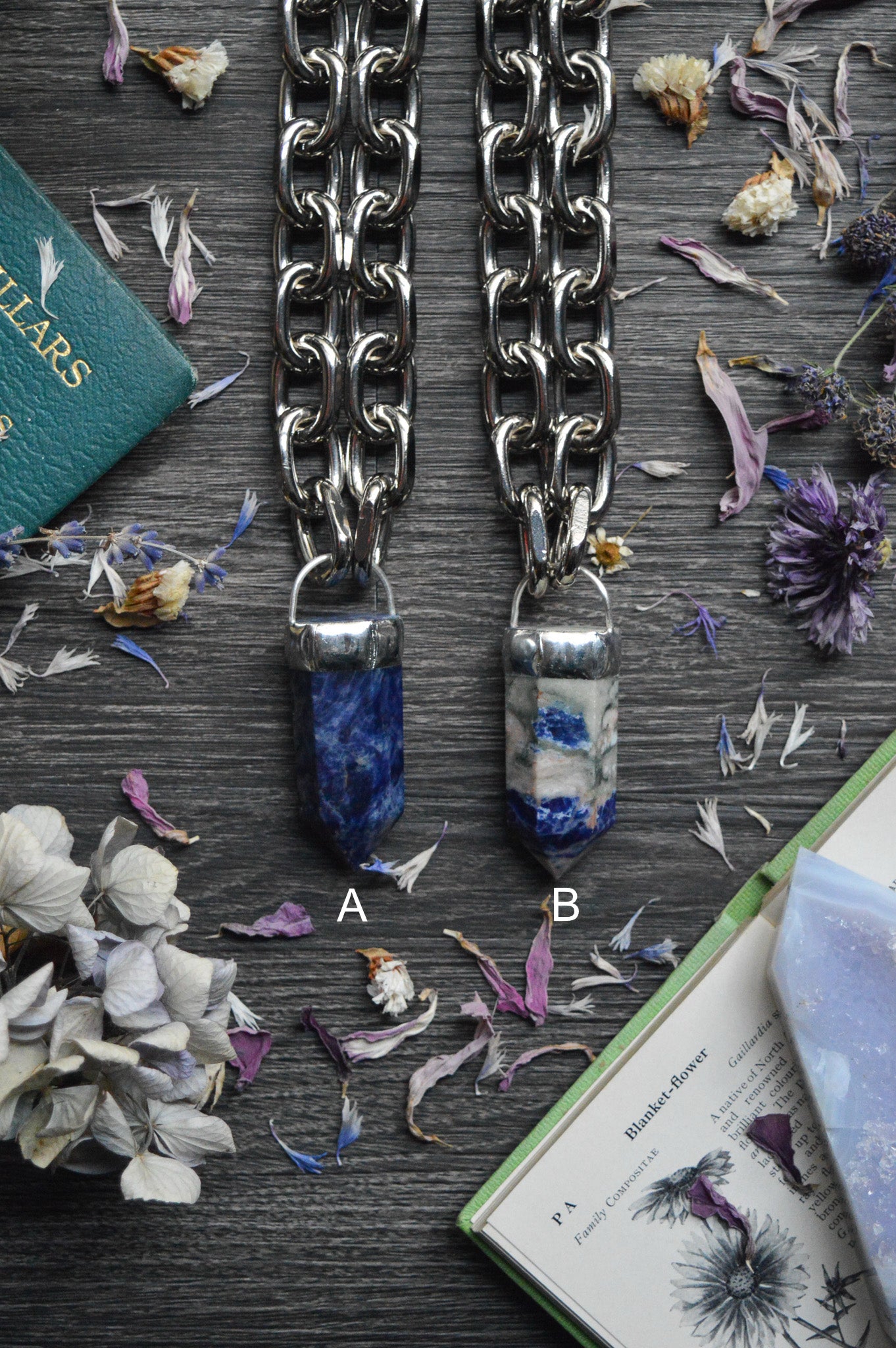 Sodalite Chunky Chain Necklace