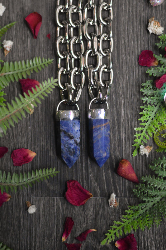 Sodalite Chunky Chain Necklace
