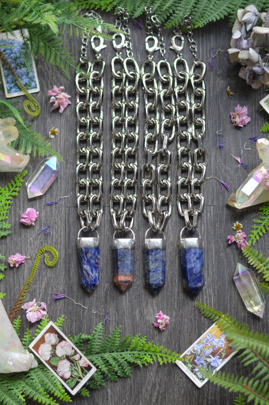 Sodalite Chunky Chain Necklace