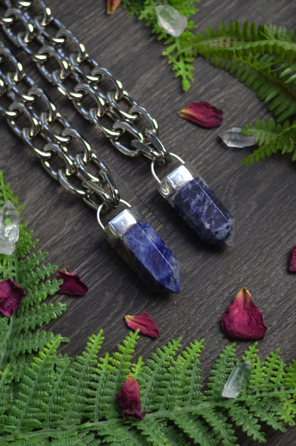 Sodalite Chunky Chain Necklace