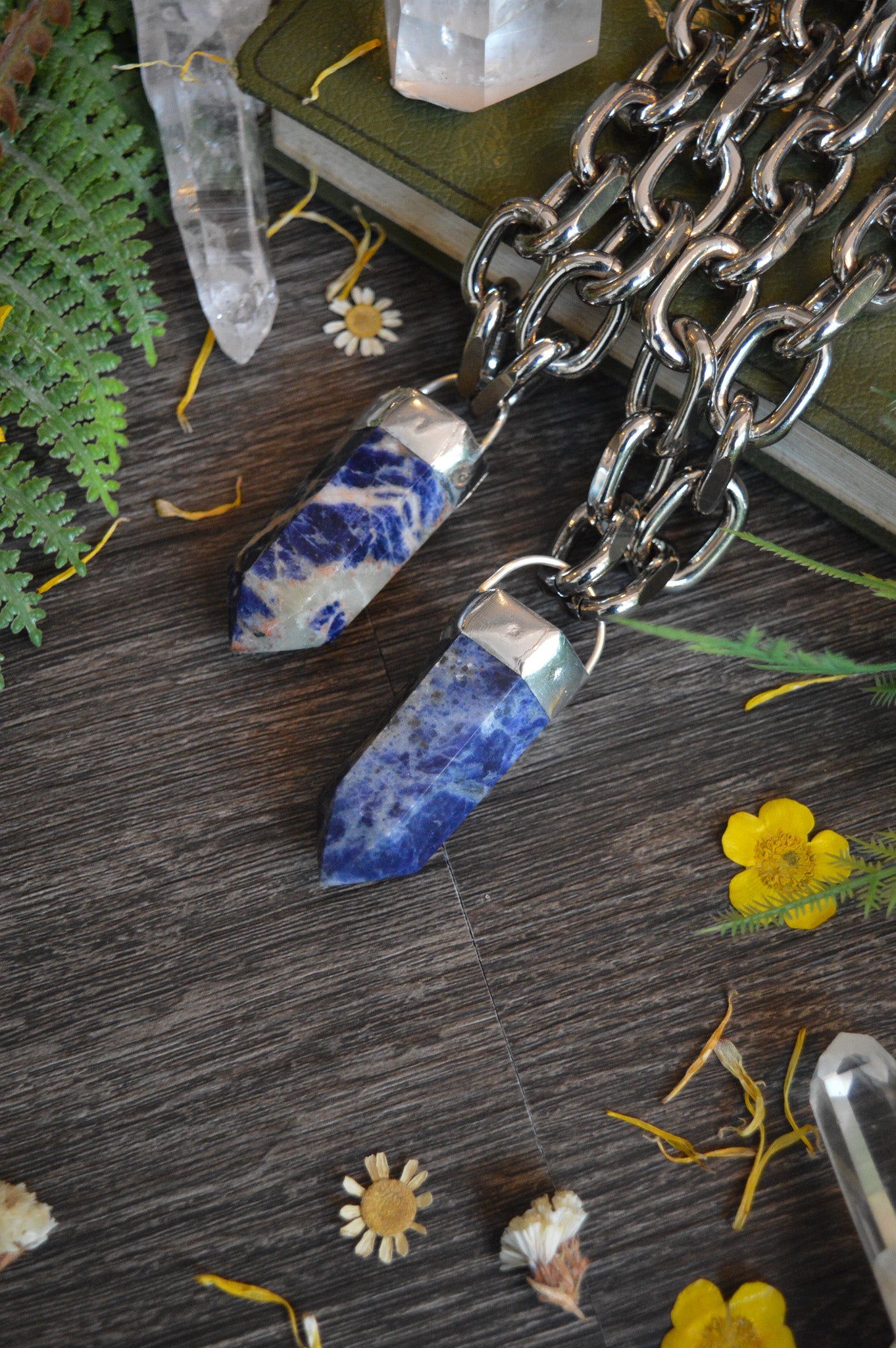 Sodalite Chunky Chain Necklace