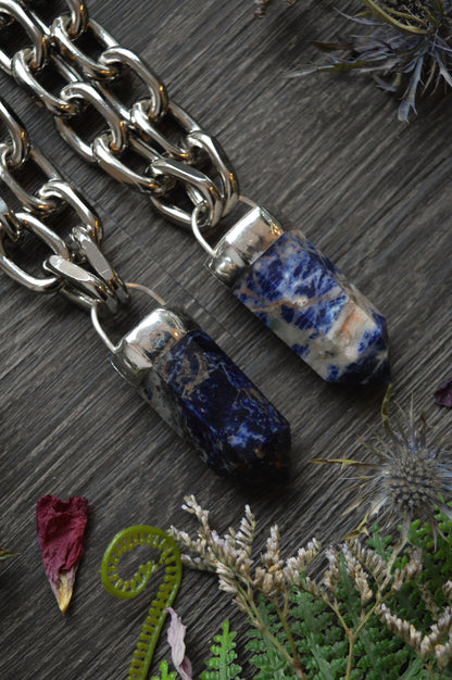 Sodalite Chunky Chain Necklace