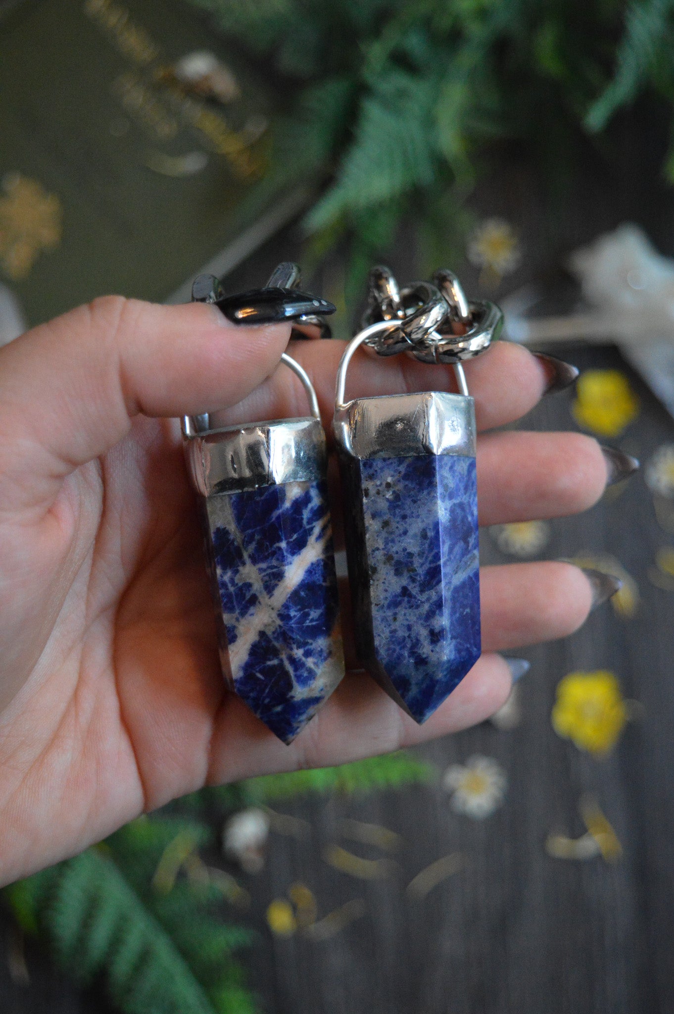 Sodalite Chunky Chain Necklace