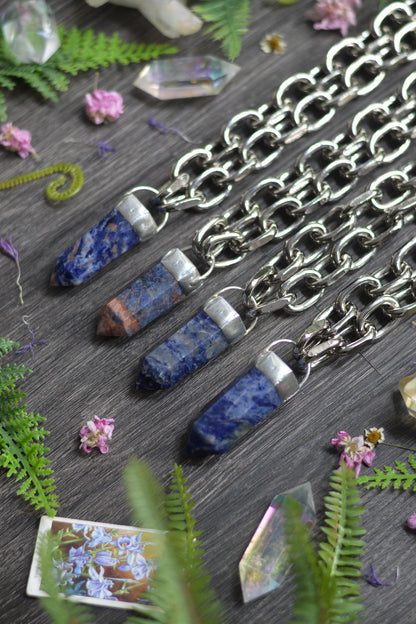 Sodalite Chunky Chain Necklace