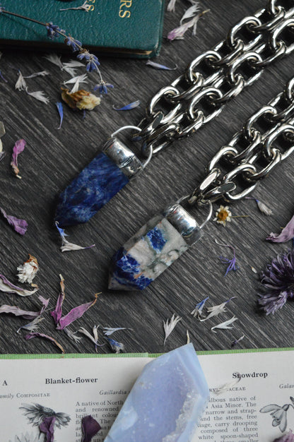 Sodalite Chunky Chain Necklace