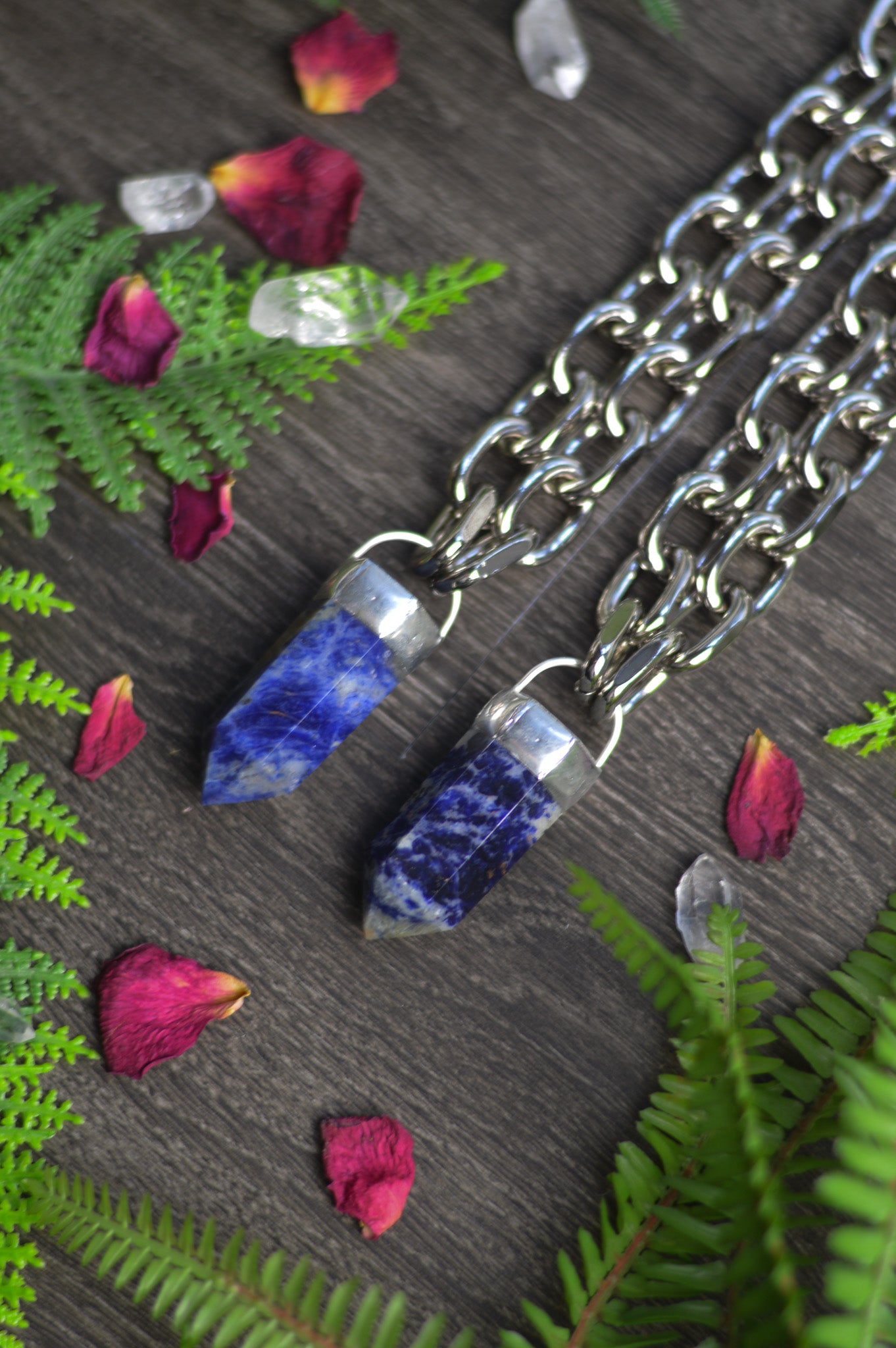 Sodalite Chunky Chain Necklace