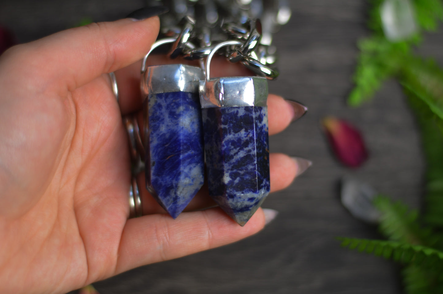 Sodalite Chunky Chain Necklace
