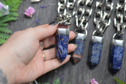 Sodalite Chunky Chain Necklace