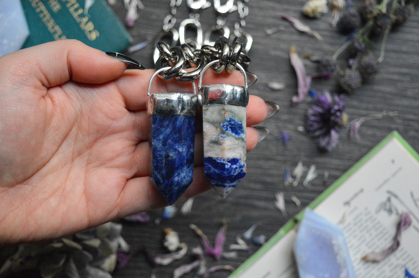 Sodalite Chunky Chain Necklace