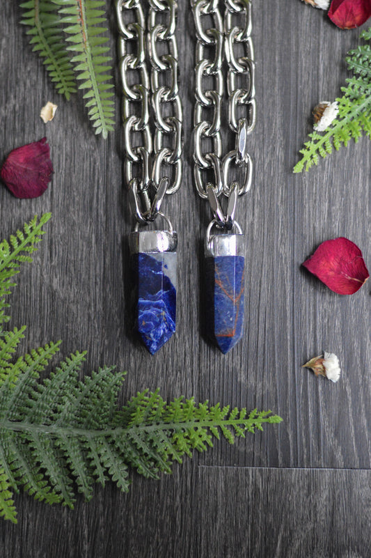 Sodalite Chunky Chain Necklace