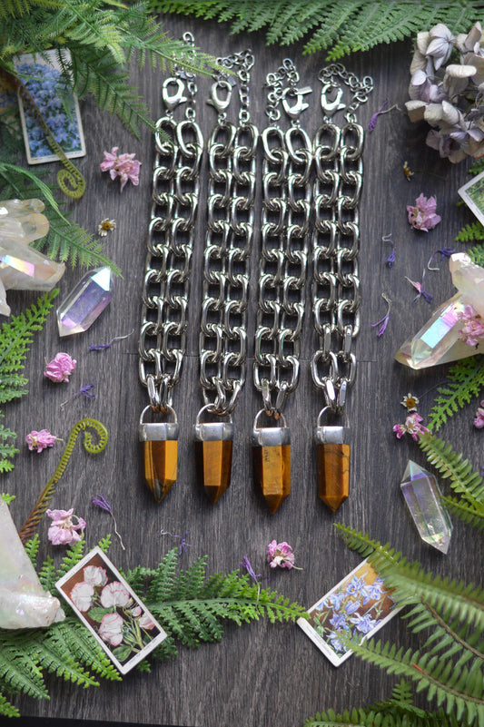 Tigers Eye Chunky Chain Necklace