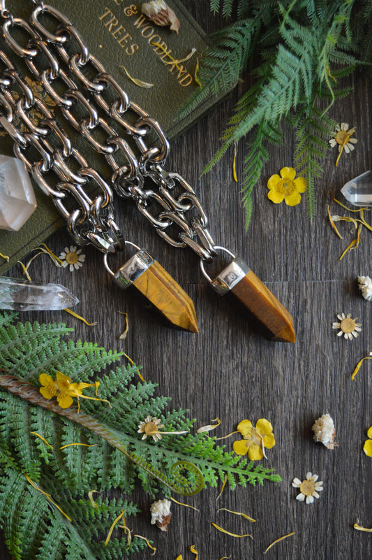 Tigers Eye Chunky Chain Necklace