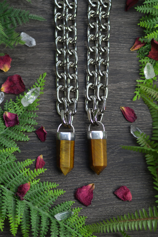 Tigers Eye Chunky Chain Necklace