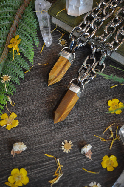 Tigers Eye Chunky Chain Necklace