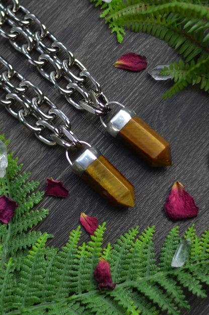 Tigers Eye Chunky Chain Necklace