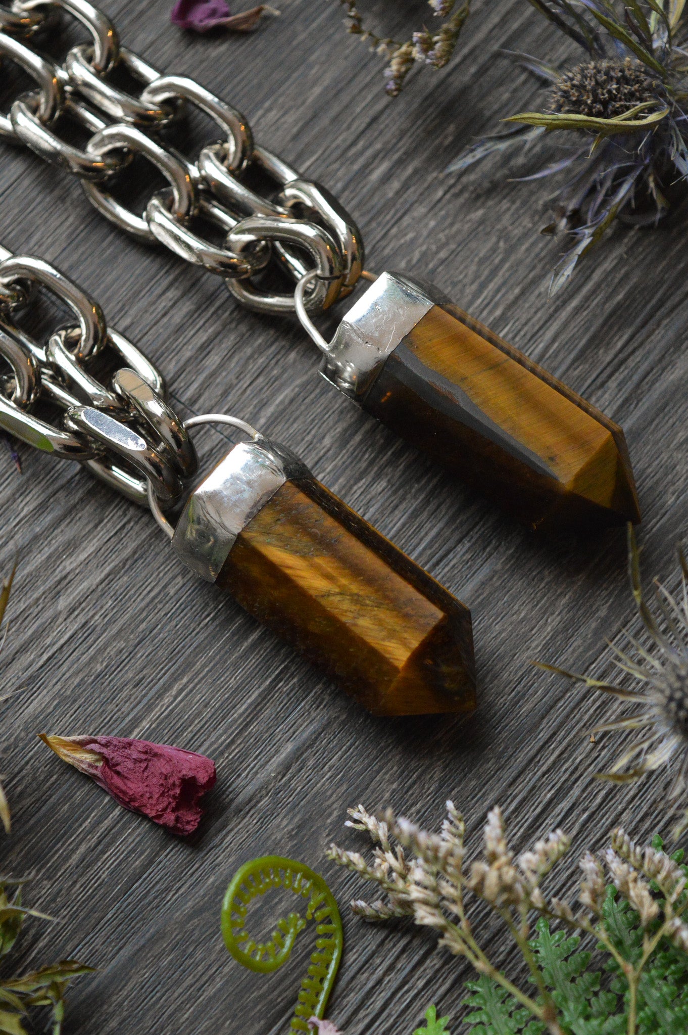 Tigers Eye Chunky Chain Necklace