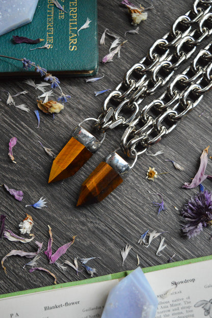 Tigers Eye Chunky Chain Necklace