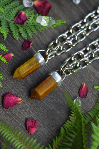 Tigers Eye Chunky Chain Necklace