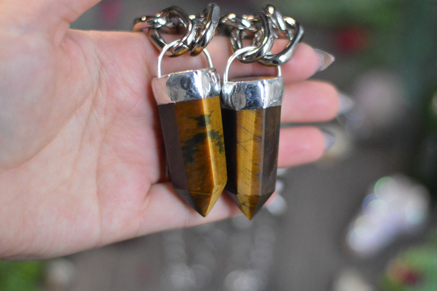 Tigers Eye Chunky Chain Necklace
