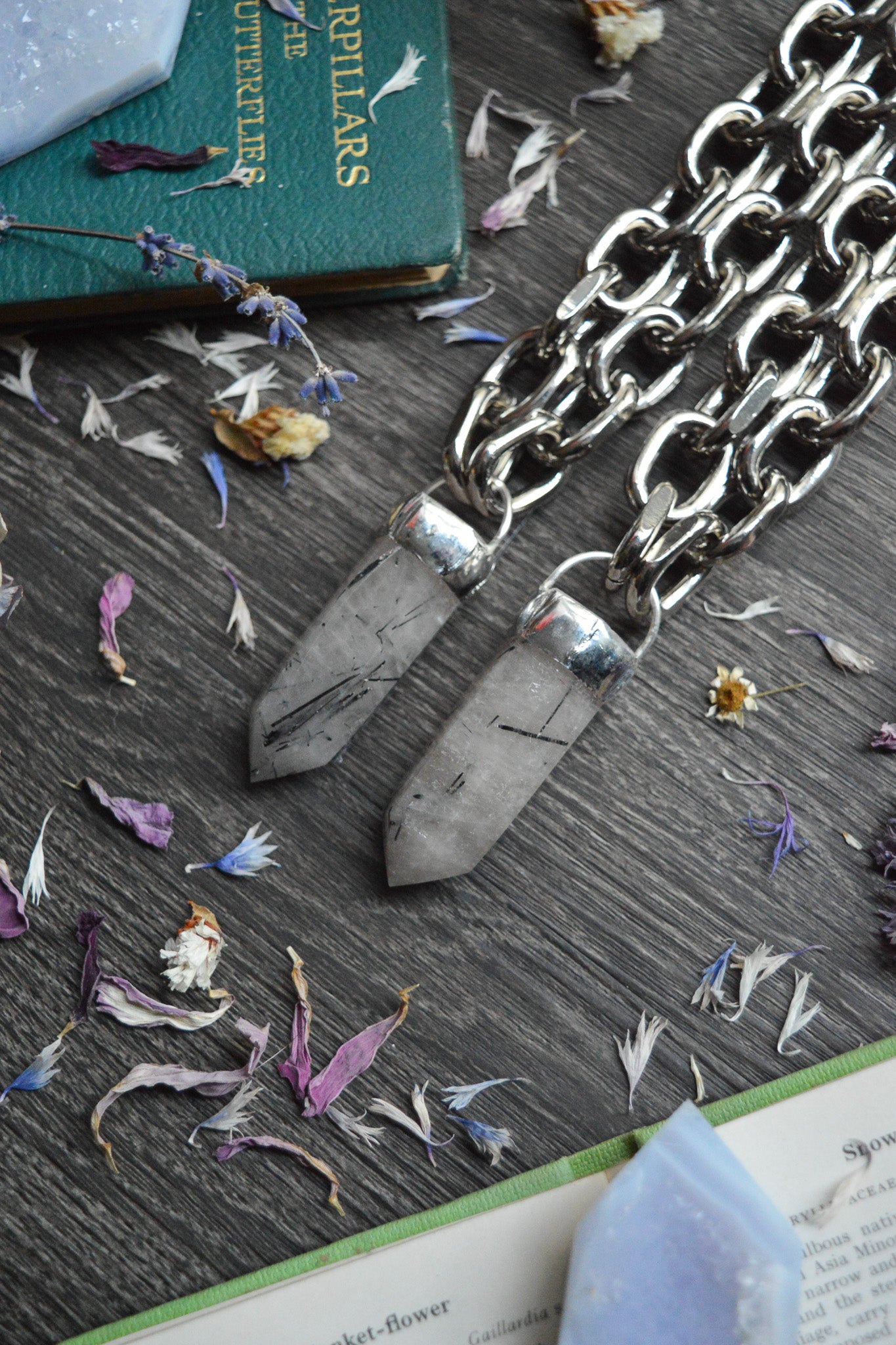 Tourmaline in Quartz Chunky Chain Necklace