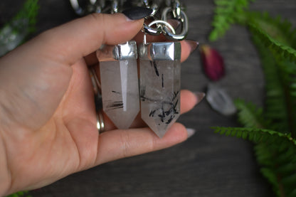 Tourmaline in Quartz Chunky Chain Necklace